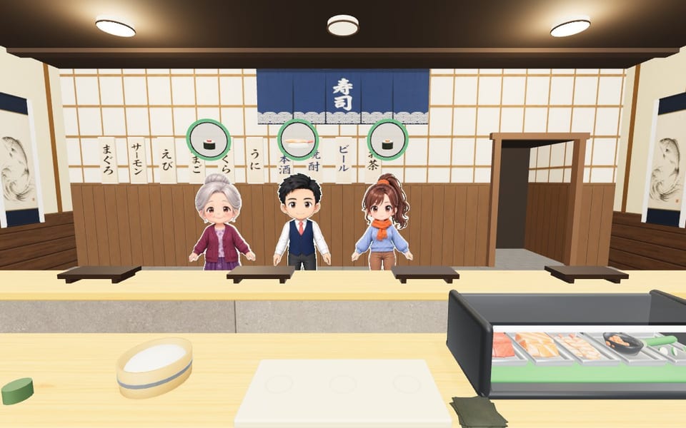 障子と品書きの並ぶ、明るい街場の寿司屋